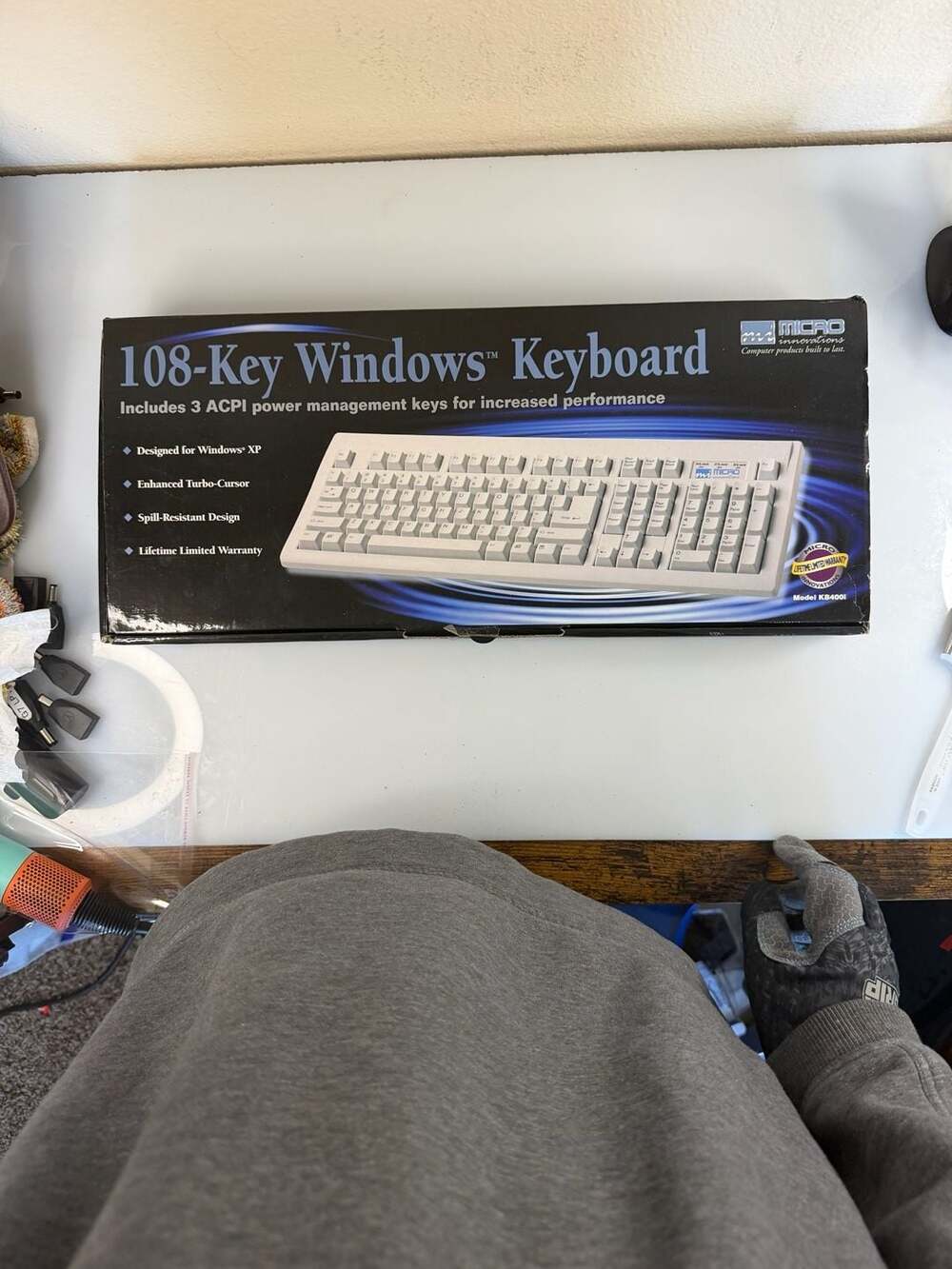 Micro Innovations KB400i 108-Key Windows Keyboard PS/2 Vintage New